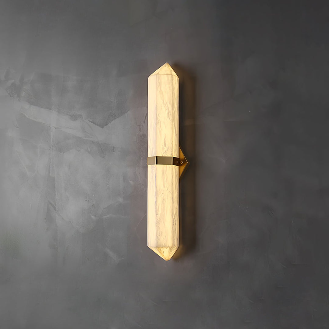 Alabaster Obelisk Wall Sconce
