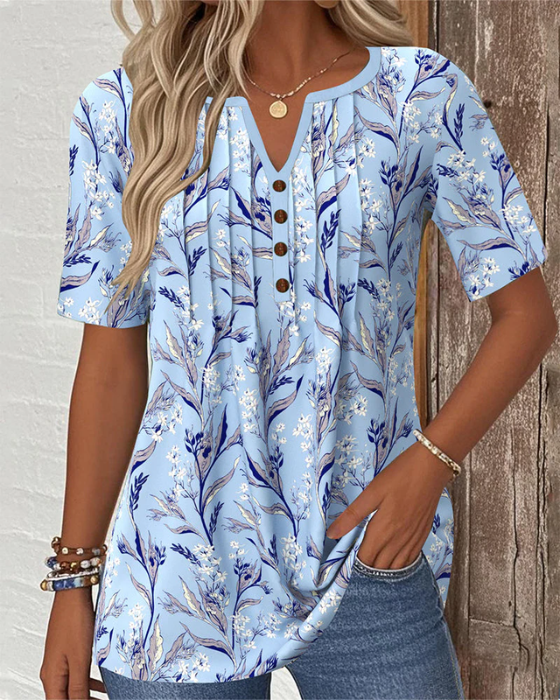 DAGELIJKS GEDRUKT BLOUSE VOOR VROUWEN