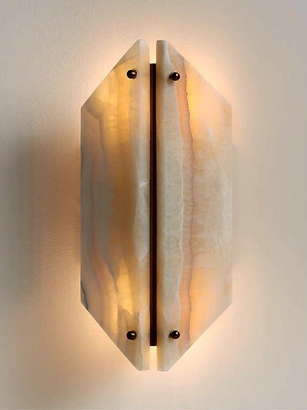 Onyxa Crest Alabaster Wall Lamp