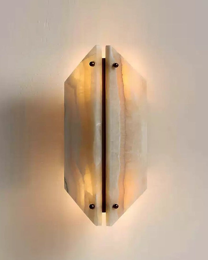 Onyxa Crest Alabaster Wall Lamp