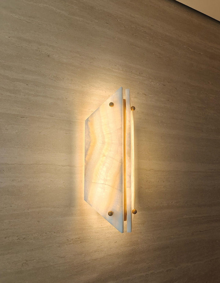 Onyxa Crest Alabaster Wall Lamp