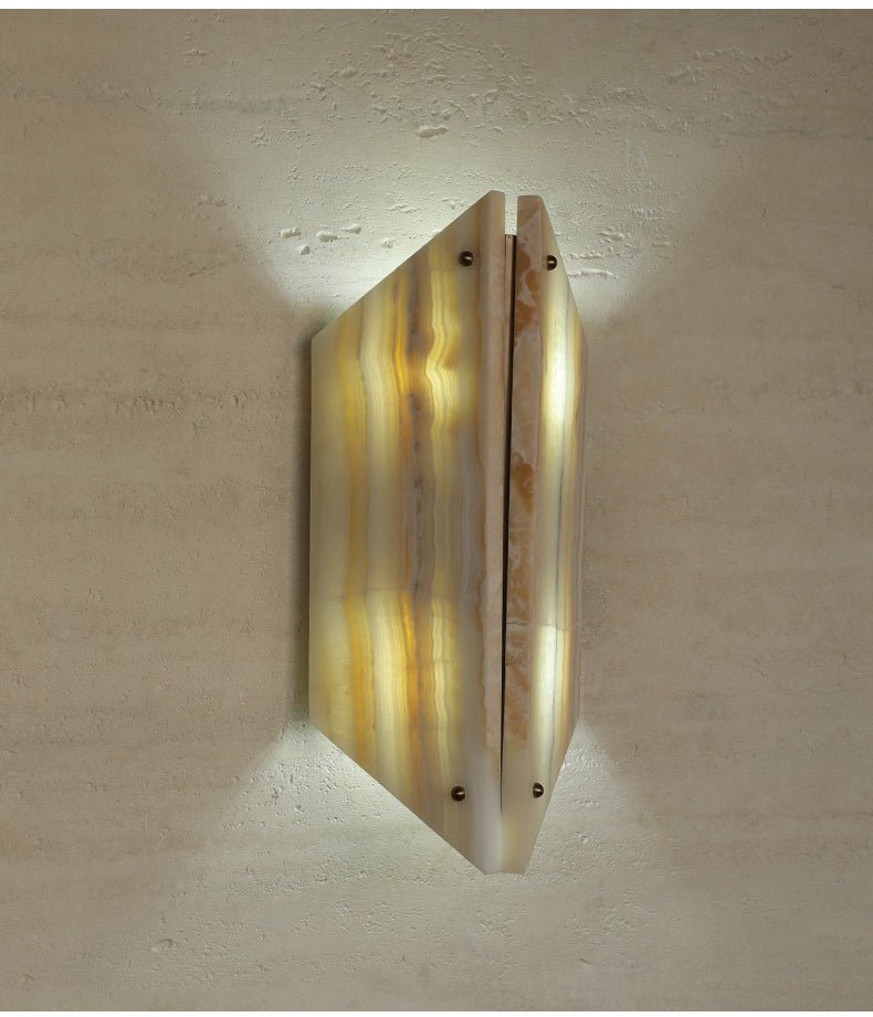 Onyxa Crest Alabaster Wall Lamp