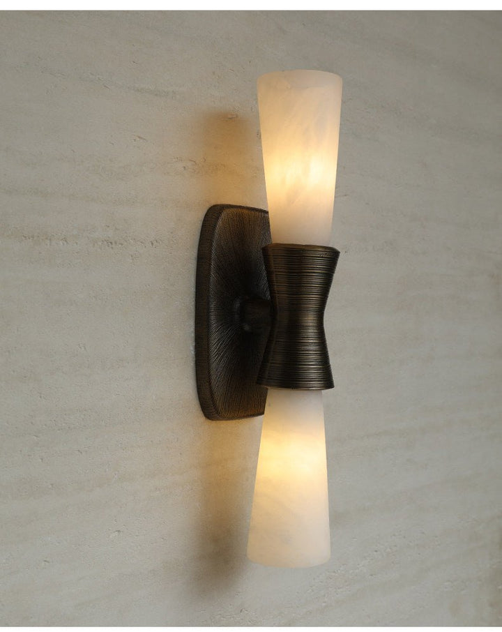 Opal Alabaster Twist Wall Sconce