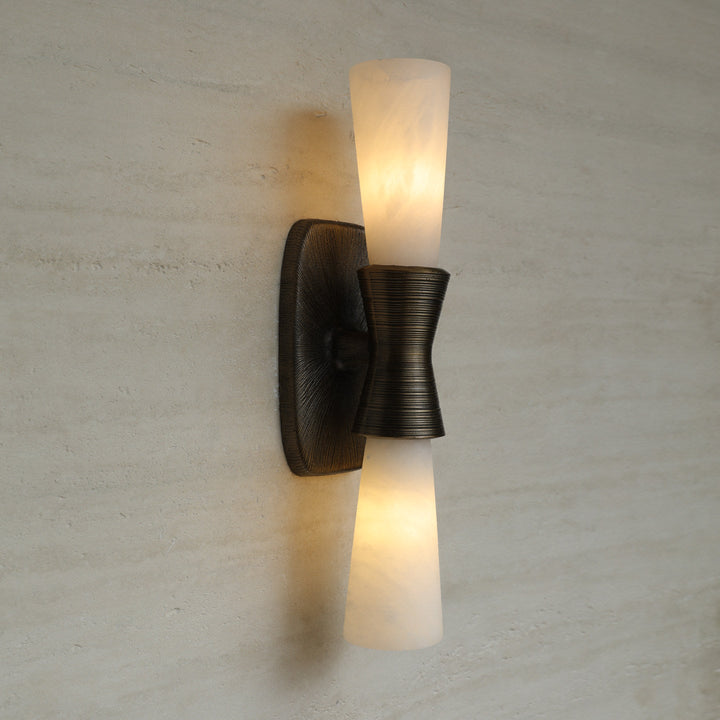 Opal Alabaster Twist Wall Sconce