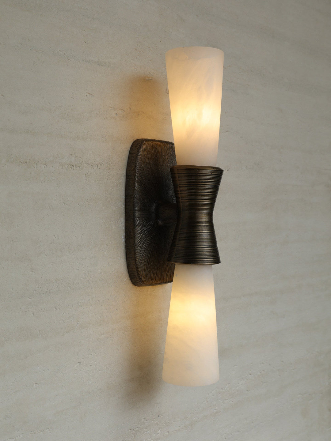 Opal Alabaster Twist Wall Sconce