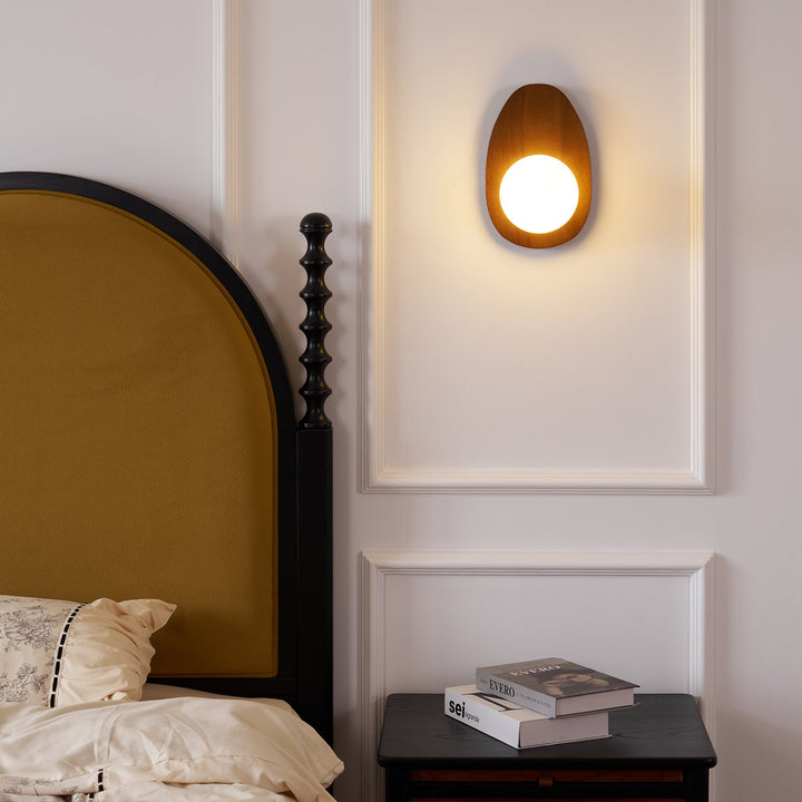 Orba Walnut Plug-in Wall Lamp