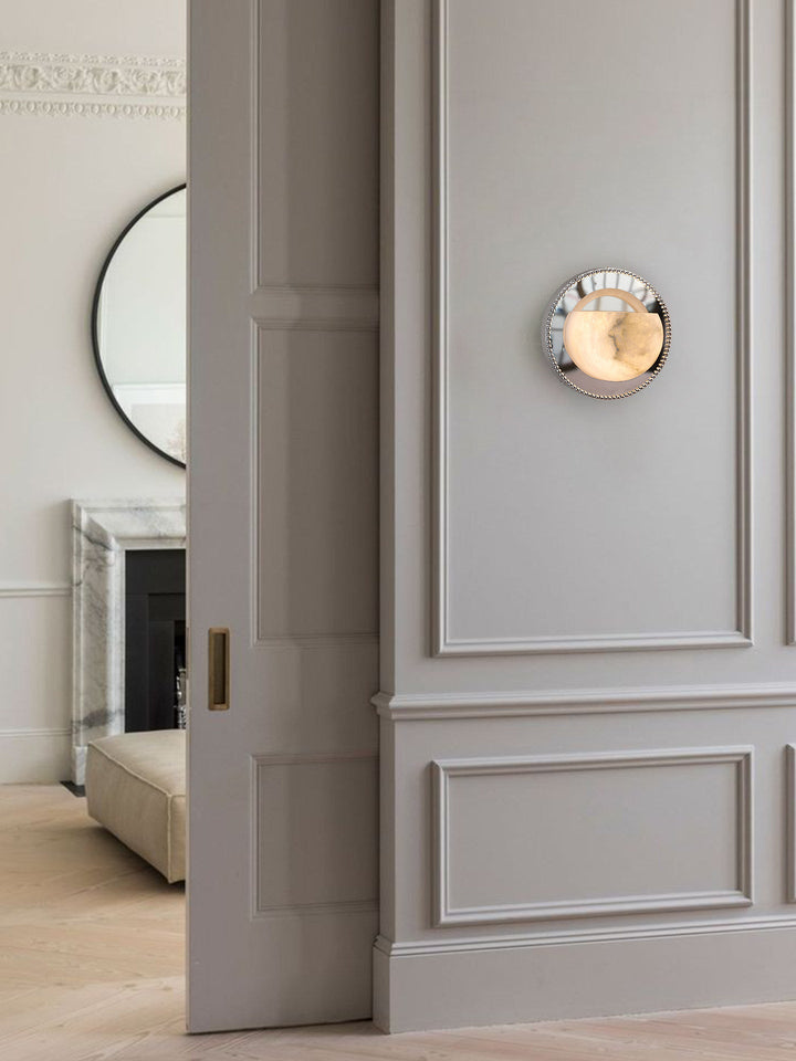 Orbit Pearl Alabaster Wall Light