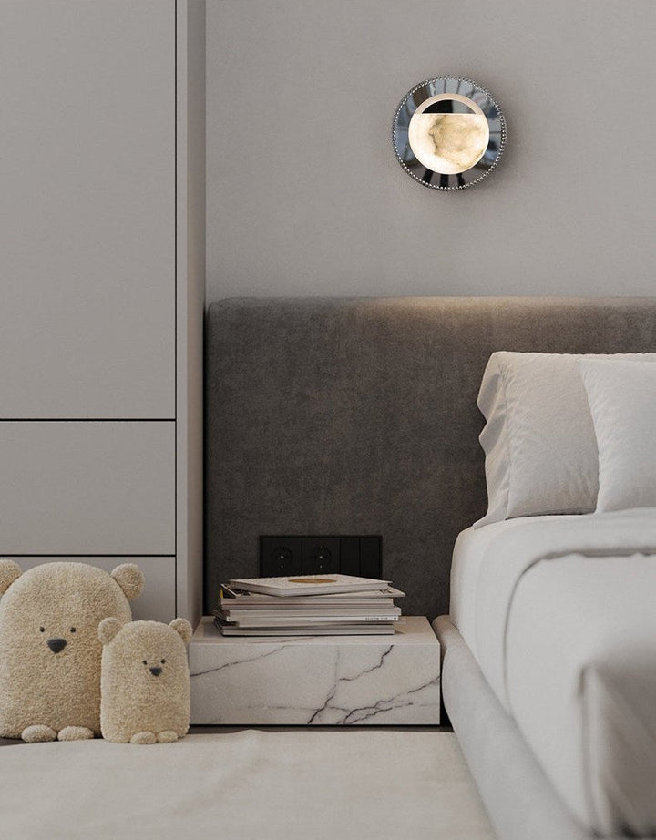 Orbit Pearl Alabaster Wall Light