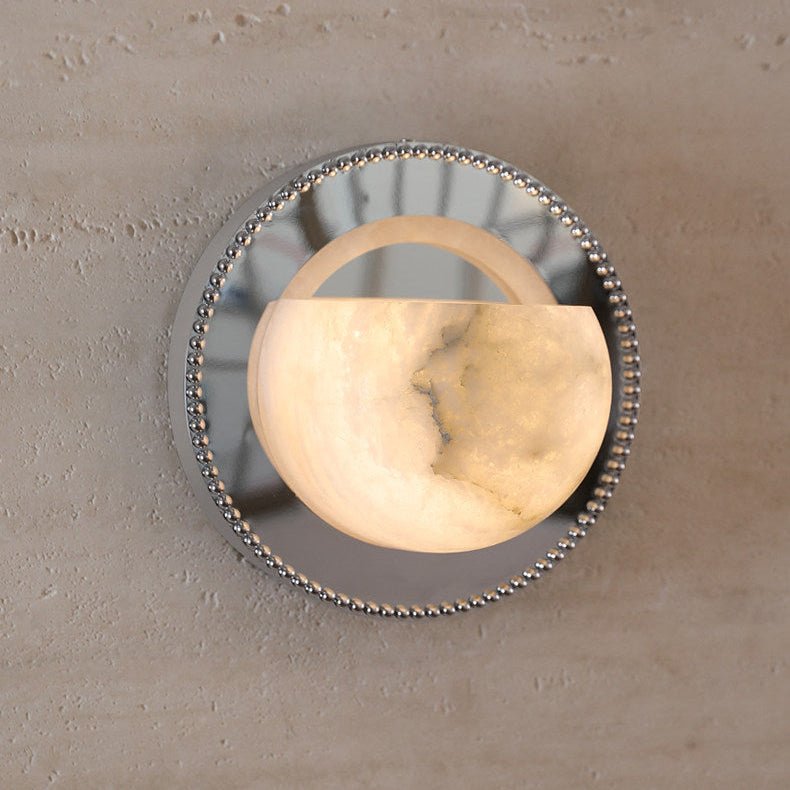 Orbit Pearl Alabaster Wall Light