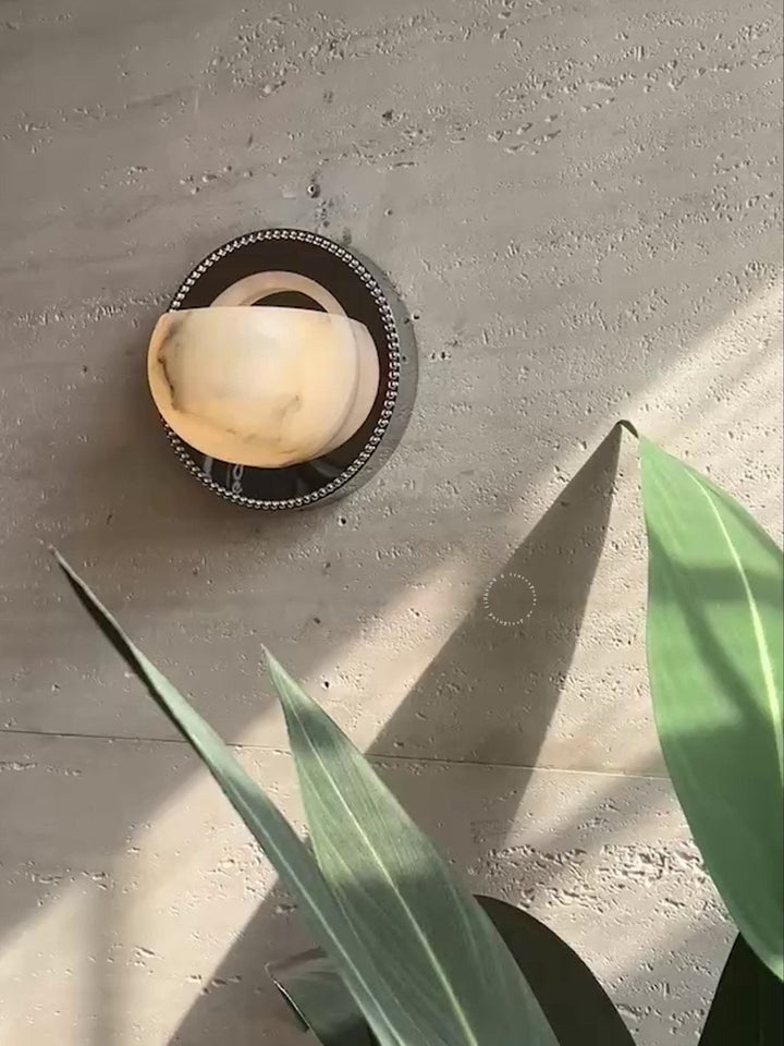 Orbit Pearl Alabaster Wall Light