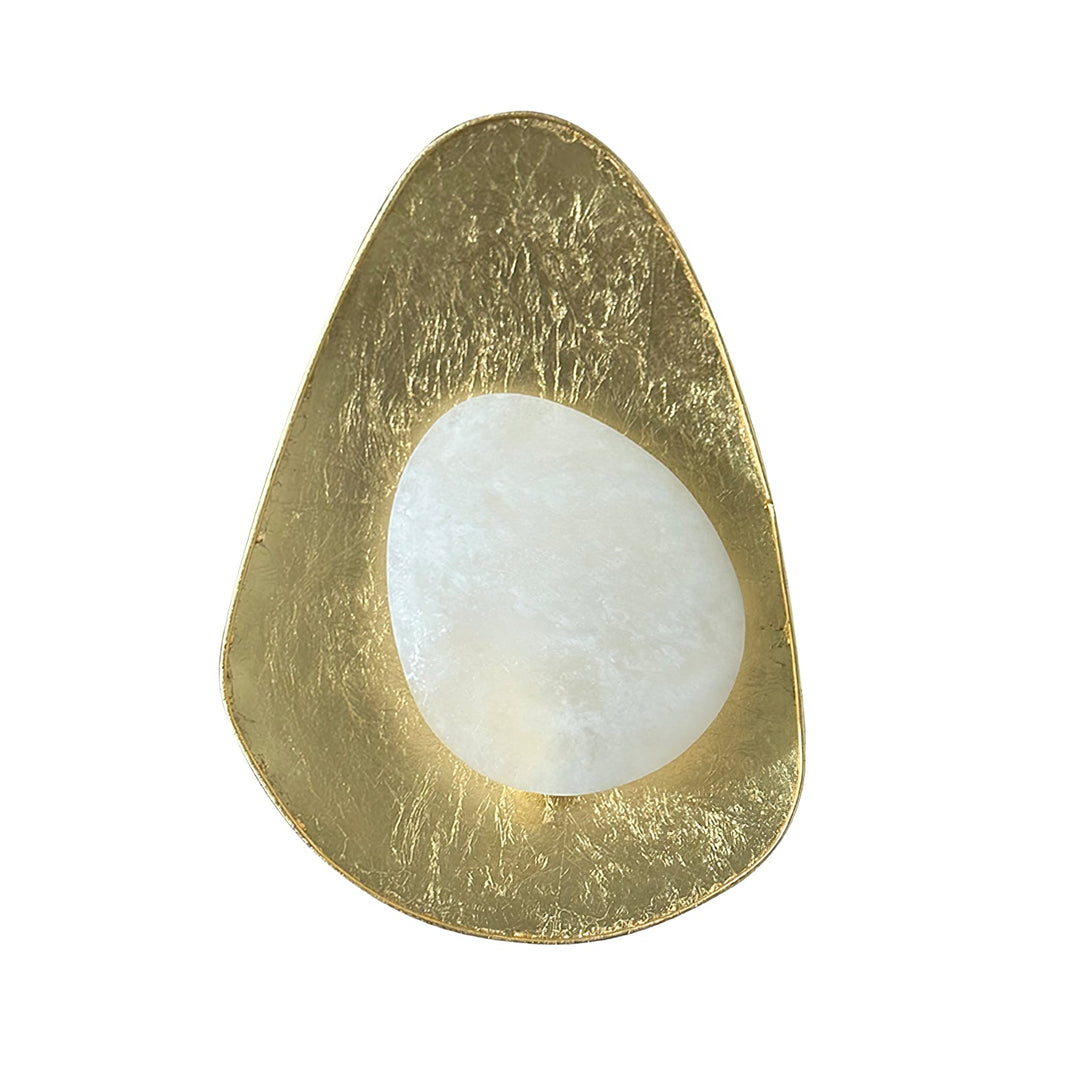Organic Gilded Pebble Alabaster Sconce