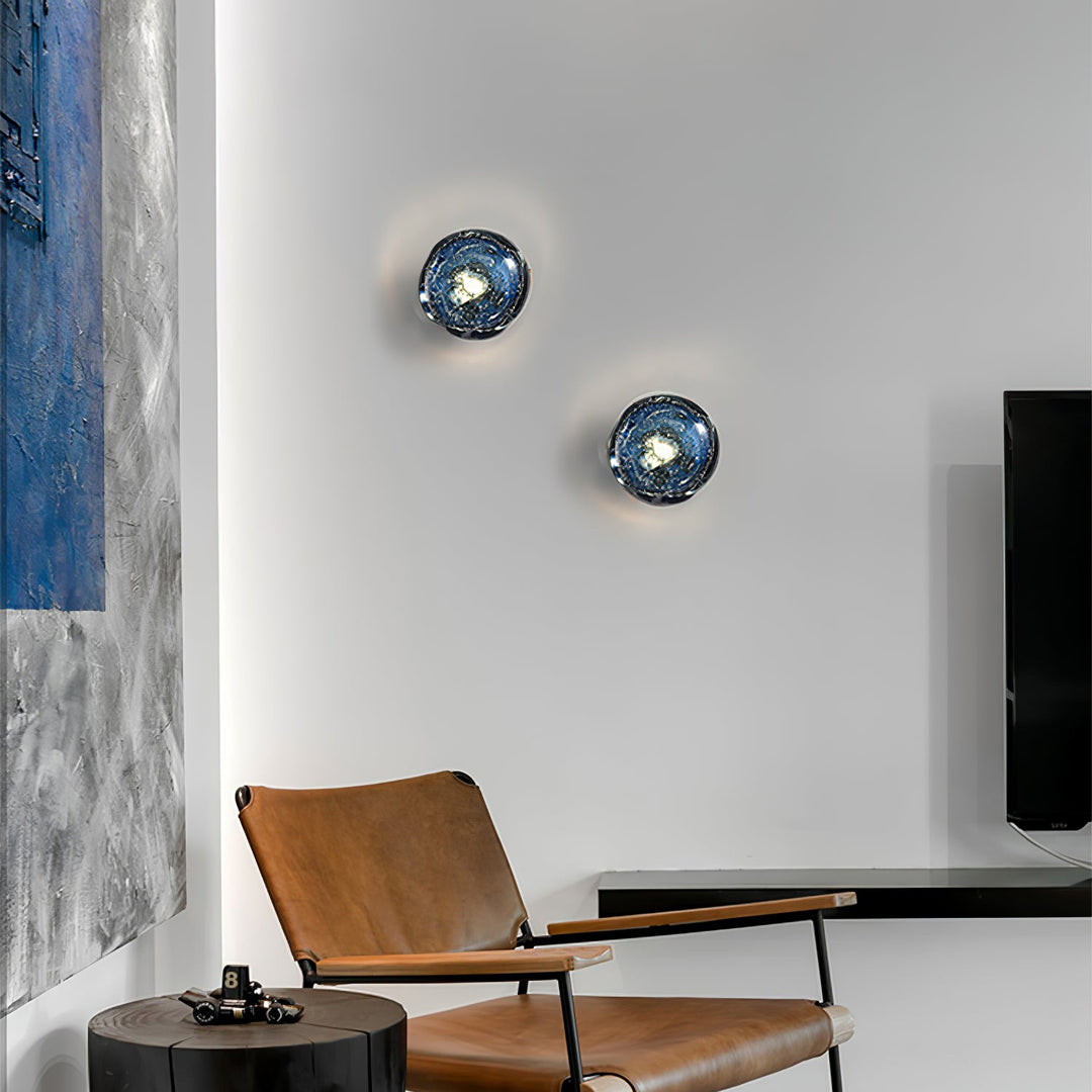 Orrin Molten Glass Wall Light