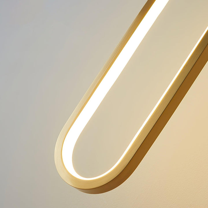Oval LED Brass Wall Lamp