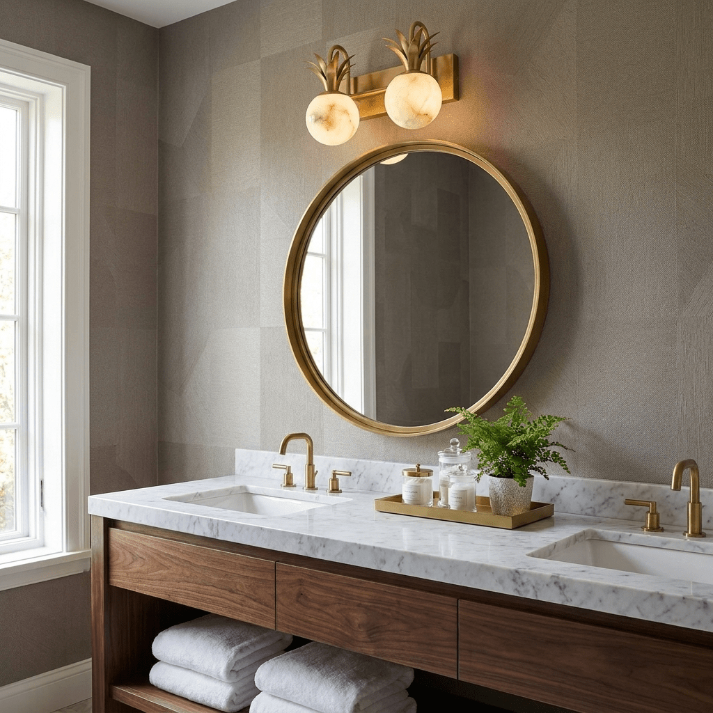 Palmera Spanish Alabaster Wall Sconce
