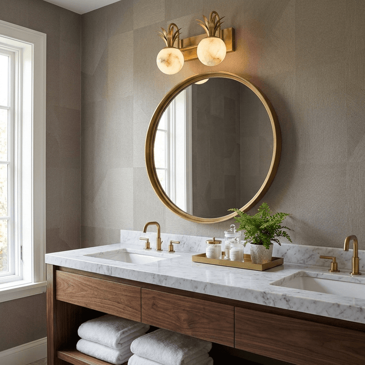 Palmera Spanish Alabaster Wall Sconce
