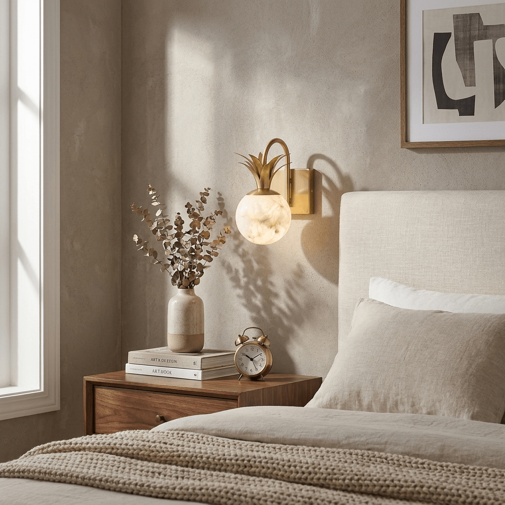 Palmera Spanish Alabaster Wall Sconce