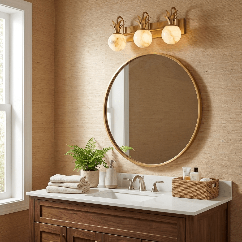 Palmera Spanish Alabaster Wall Sconce