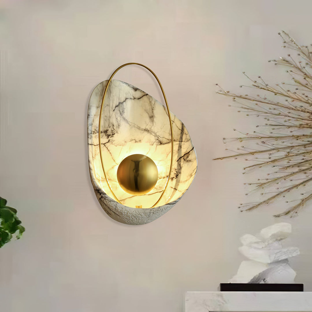 Marbled Shell Wall Sconce