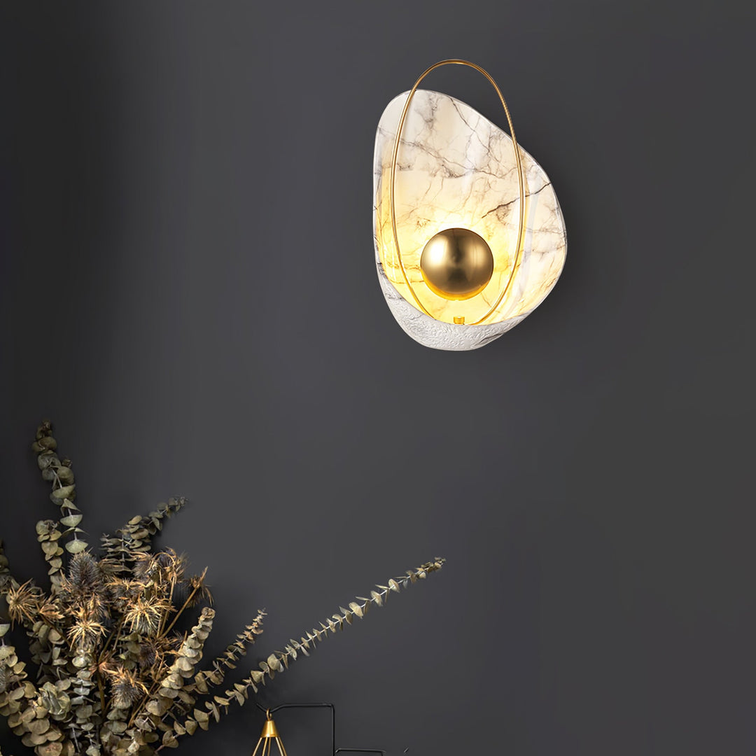 Marbled Shell Wall Sconce