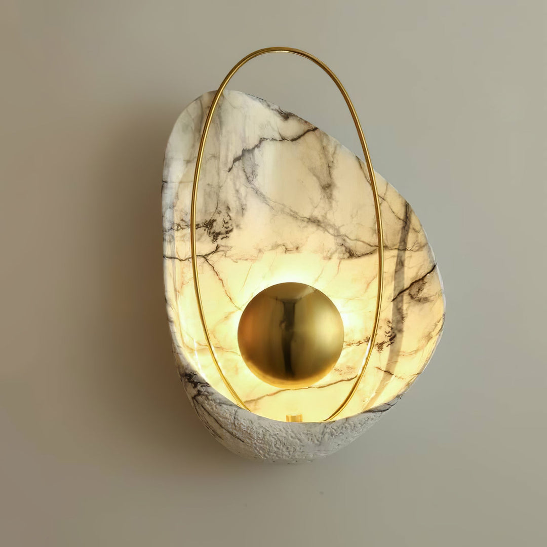 Marbled Shell Wall Sconce