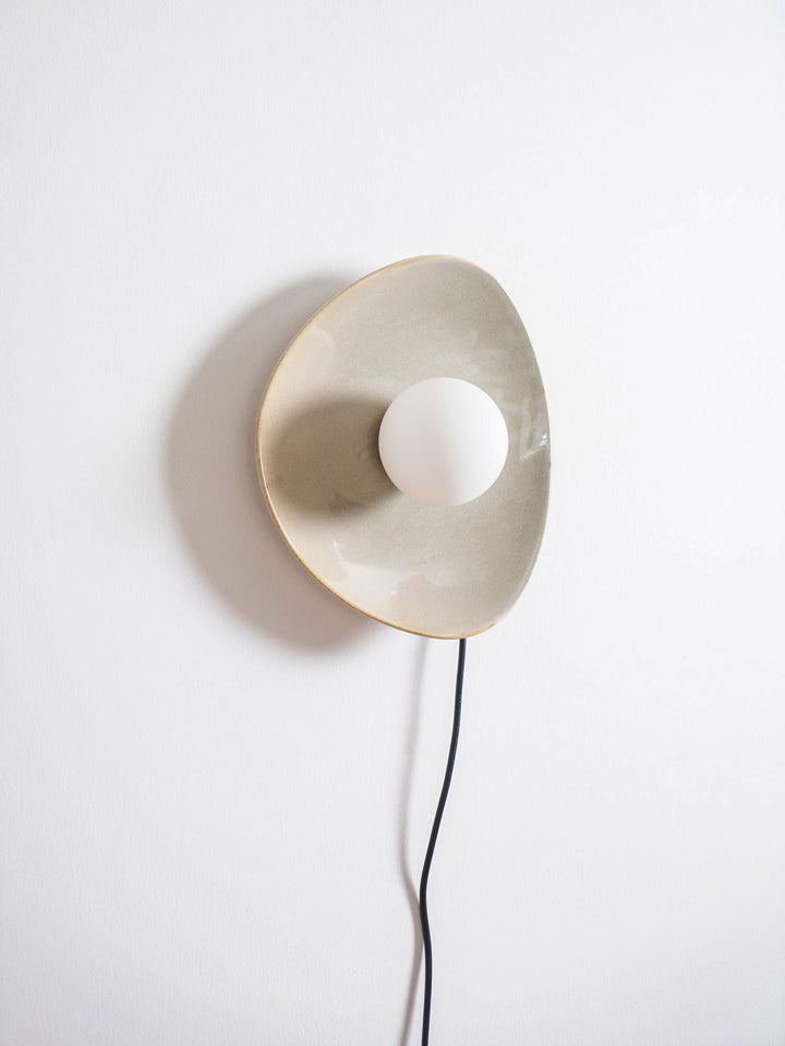 Pebble Disc Plug-in Wall Light