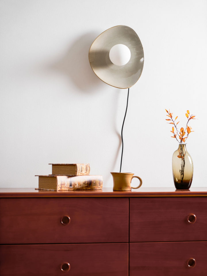 Pebble Disc Plug-in Wall Light