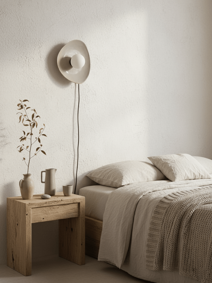 Pebble Disc Plug-in Wall Light