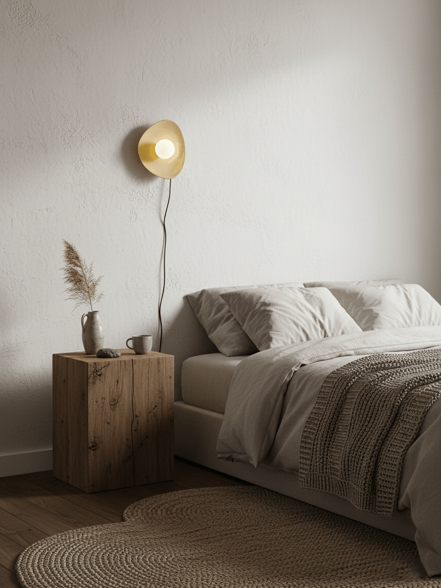 Pebble Disc Plug-in Wall Light