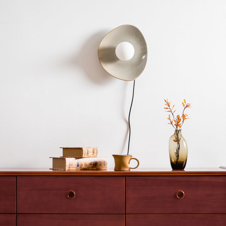 Pebble Disc Plug-in Wall Light
