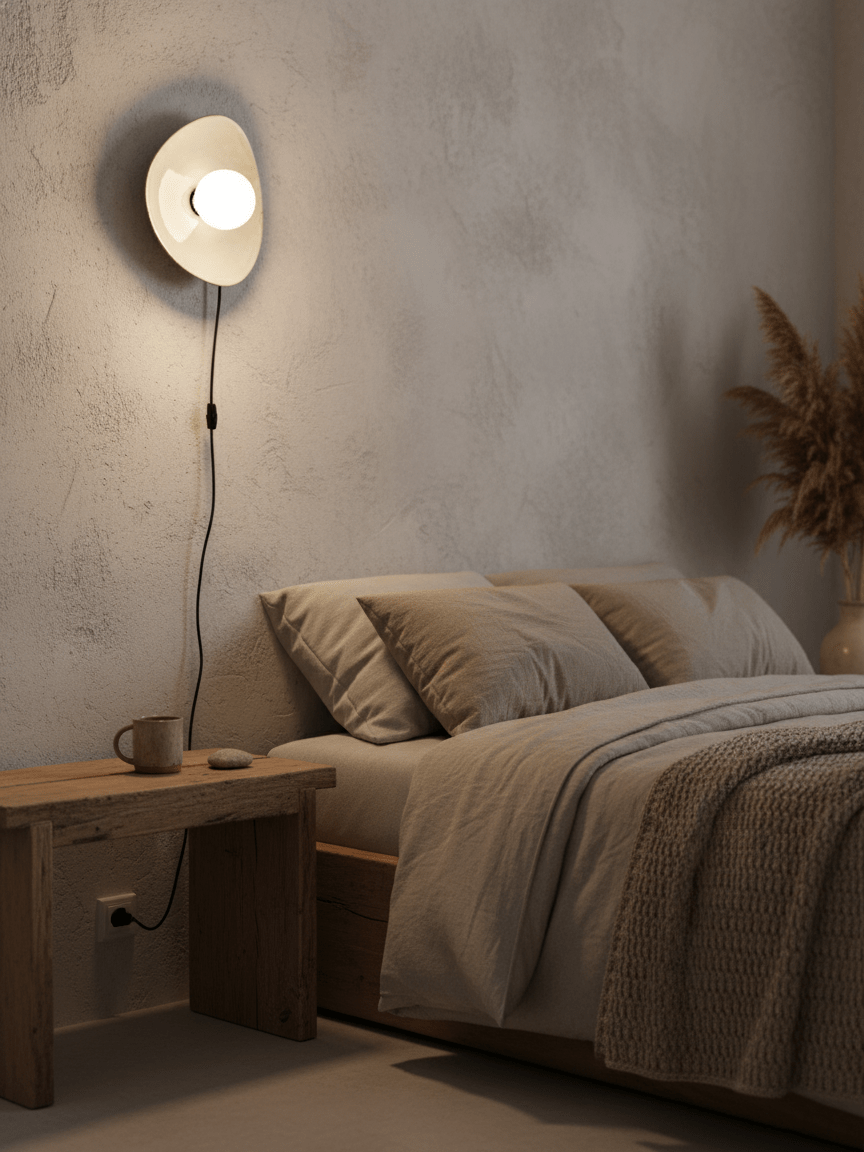 Pebble Disc Plug-in Wall Light