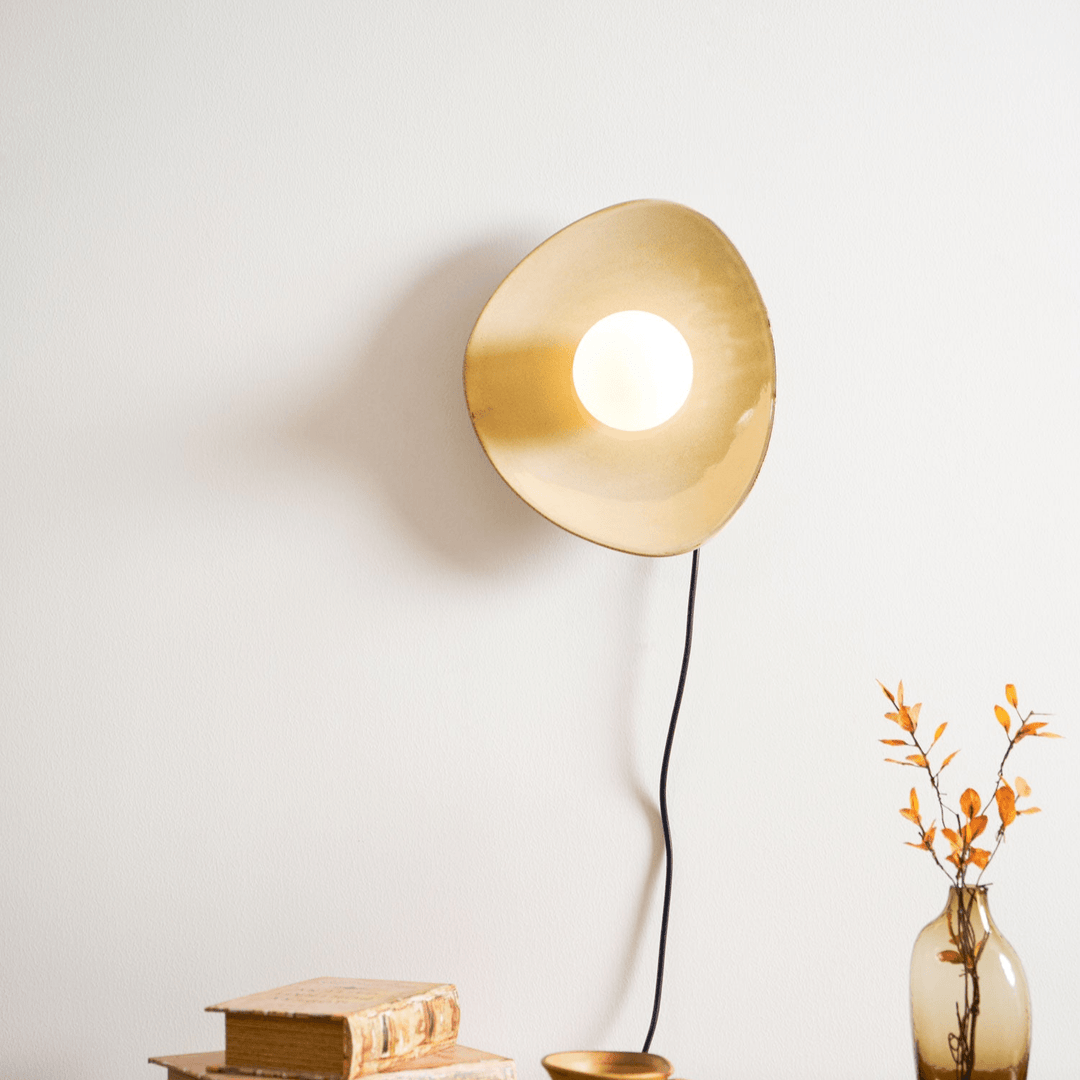 Pebble Disc Plug-in Wall Light