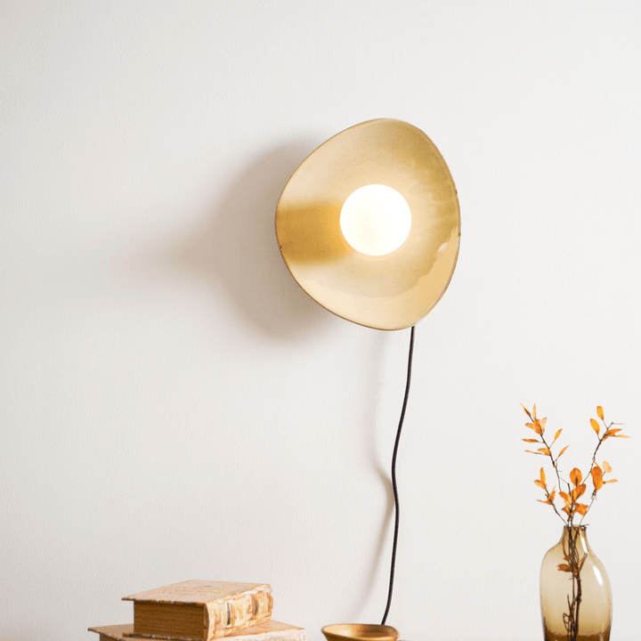 Pebble Disc Plug-in Wall Light