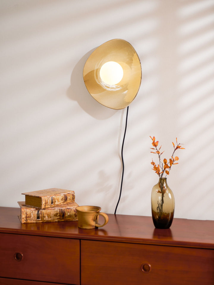 Pebble Disc Plug-in Wall Light