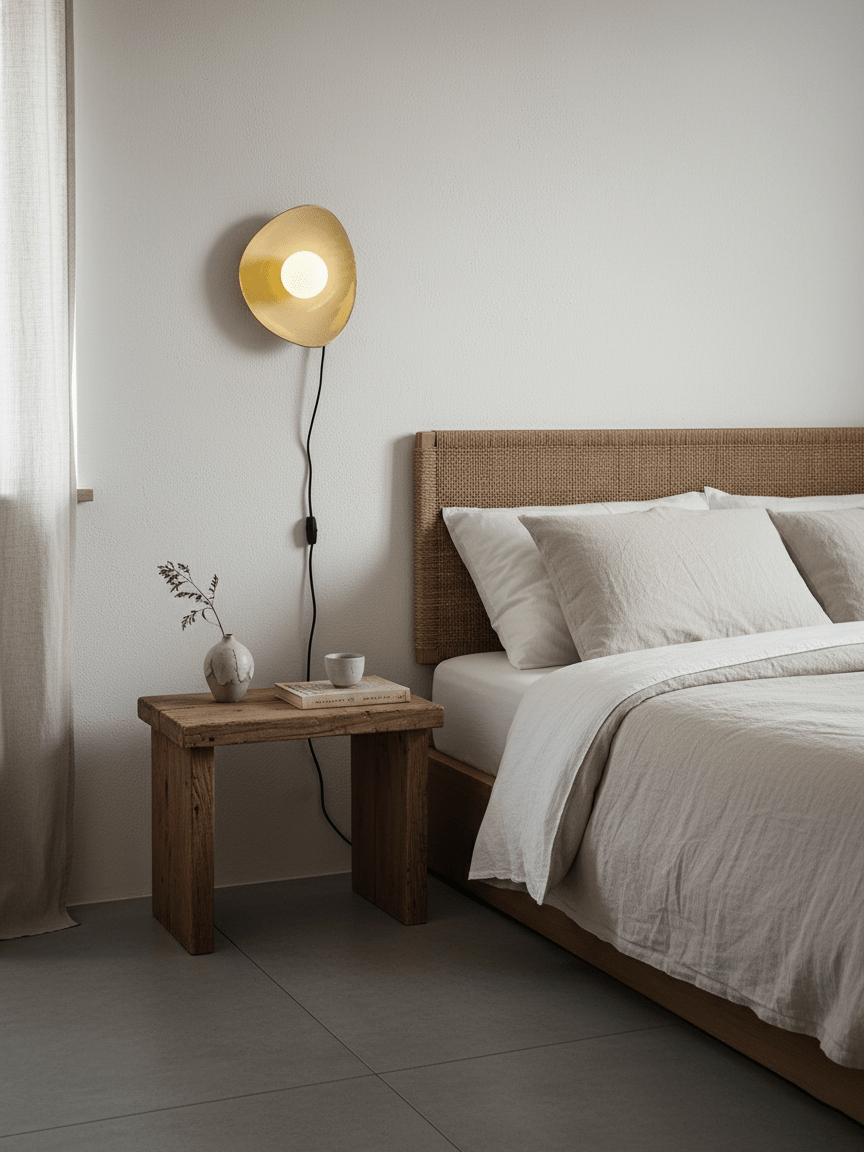 Pebble Disc Plug-in Wall Light