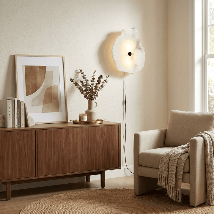Petra Alabaster Plug-in Wall Lamp