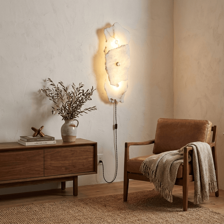 Petra Alabaster Plug-in Wall Lamp