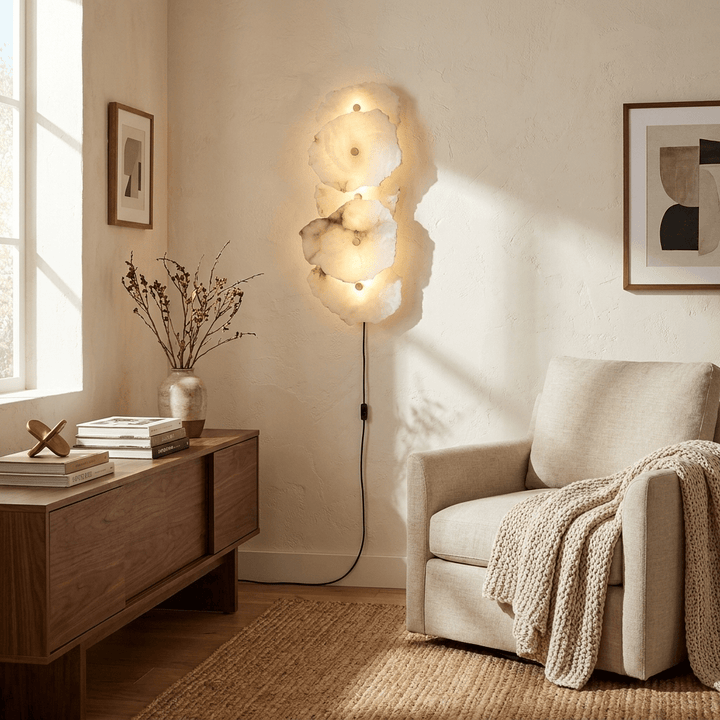Petra Alabaster Plug-in Wall Lamp