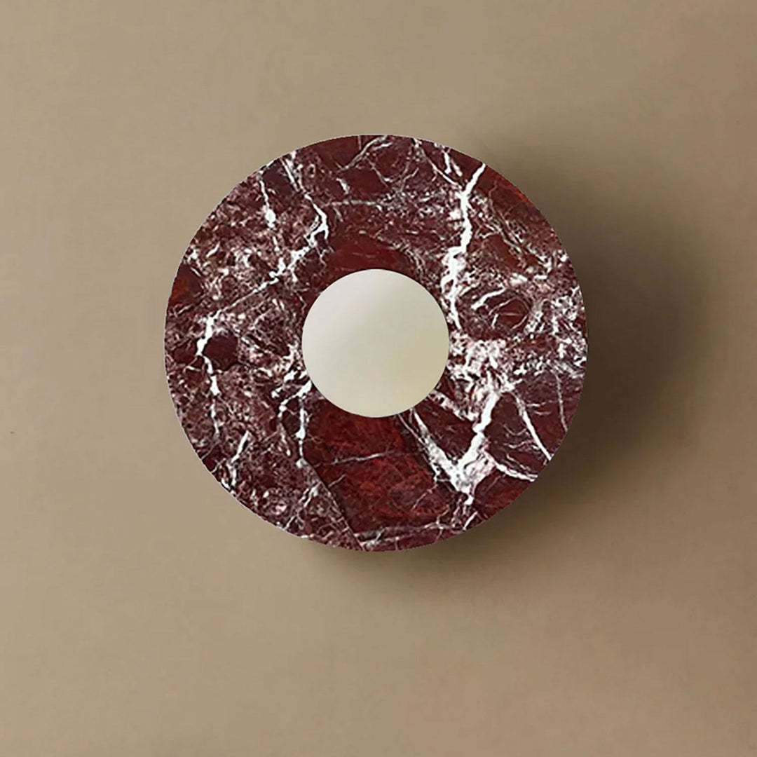 Pietraluna Round Stone Disc Wall Sconce