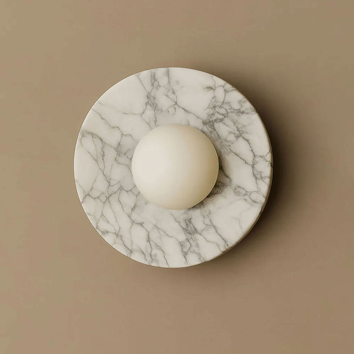 Pietraluna Round Stone Disc Wall Sconce