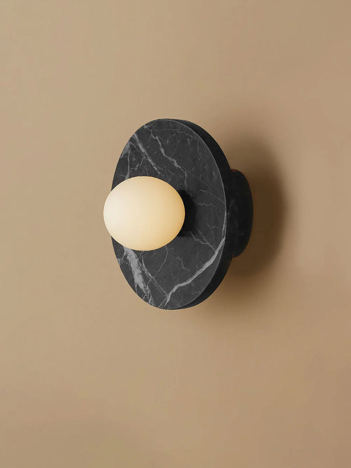 Pietraluna Round Stone Disc Wall Sconce