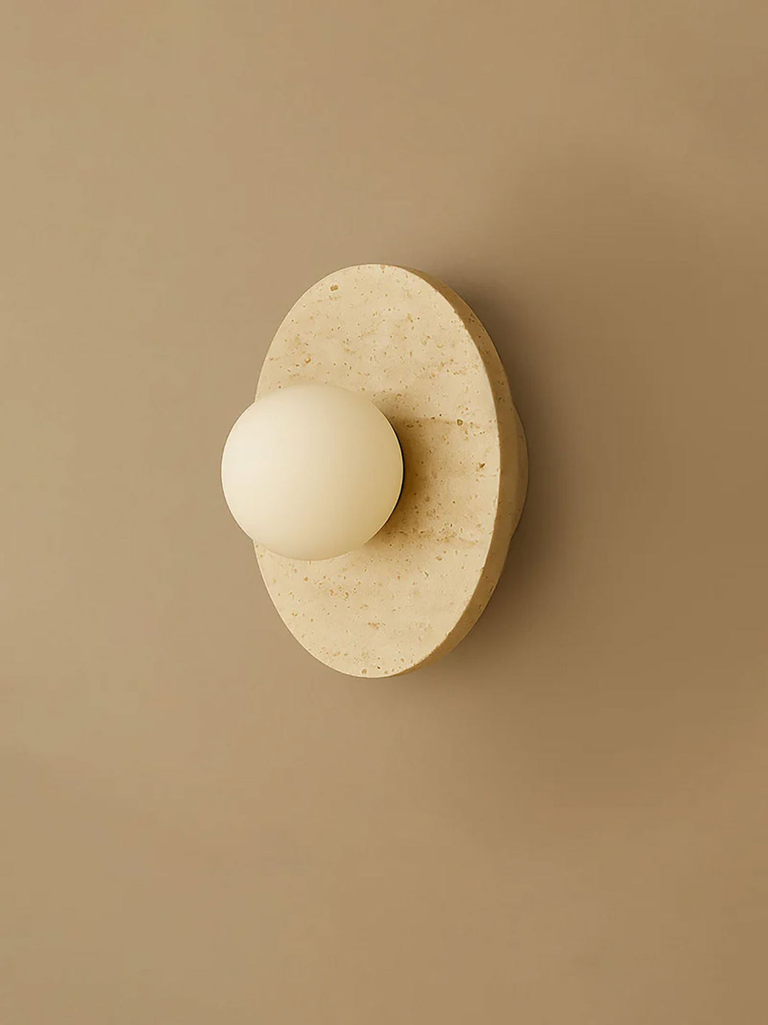 Pietraluna Round Stone Disc Wall Sconce