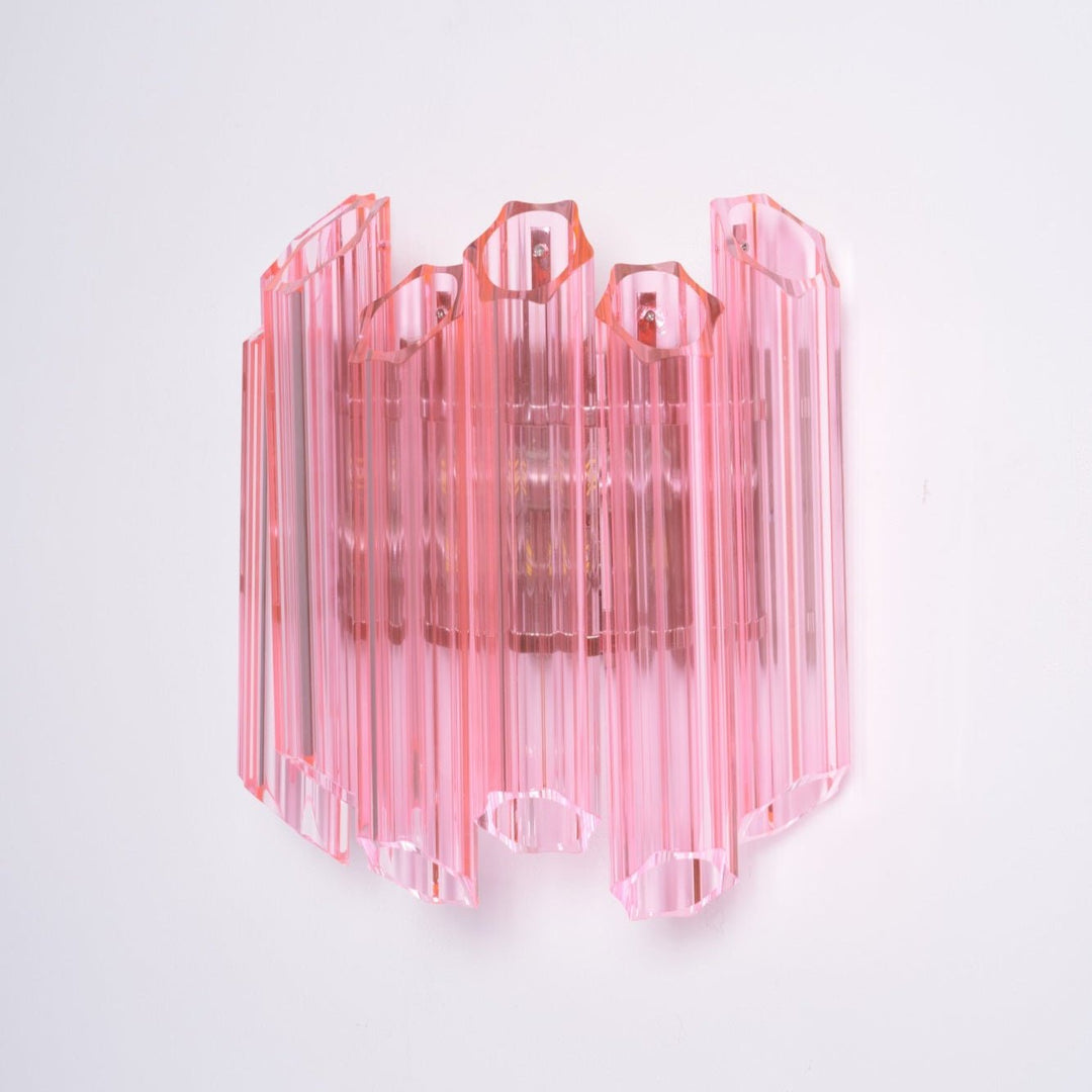 Pink Palermo Glass Wall Lamp