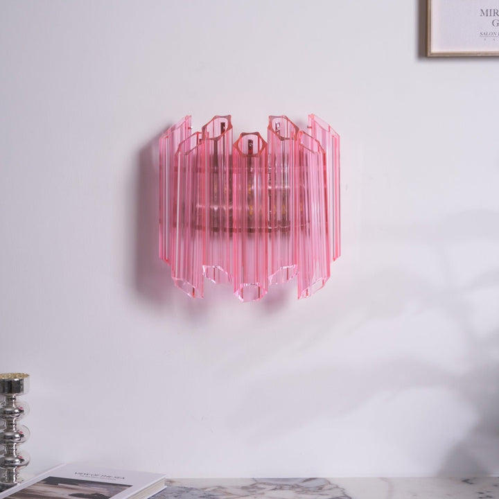Pink Palermo Glass Wall Lamp