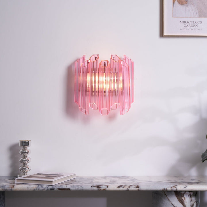 Pink Palermo Glass Wall Lamp