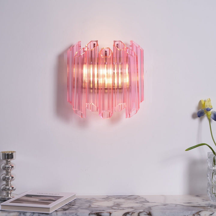 Pink Palermo Glass Wall Lamp