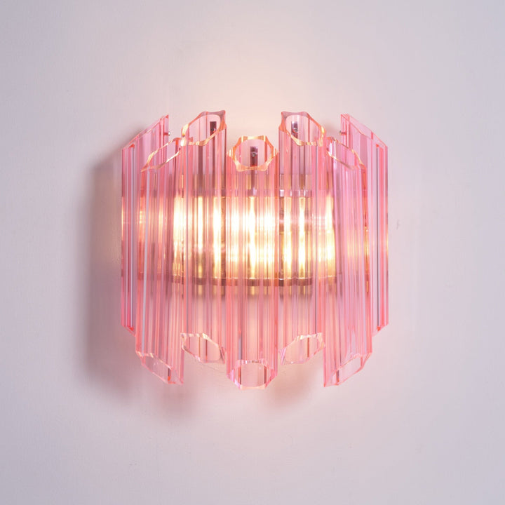 Pink Palermo Glass Wall Lamp