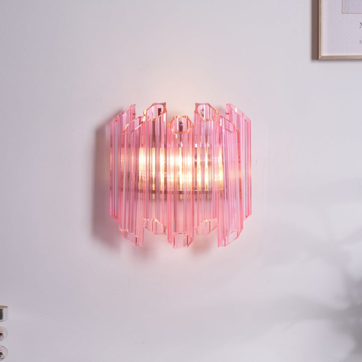 Pink Palermo Glass Wall Lamp