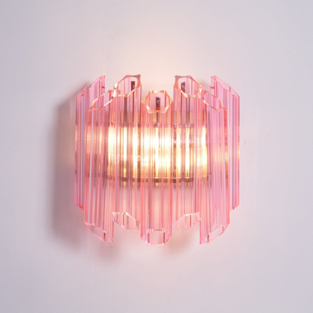 Pink Palermo Glass Wall Lamp