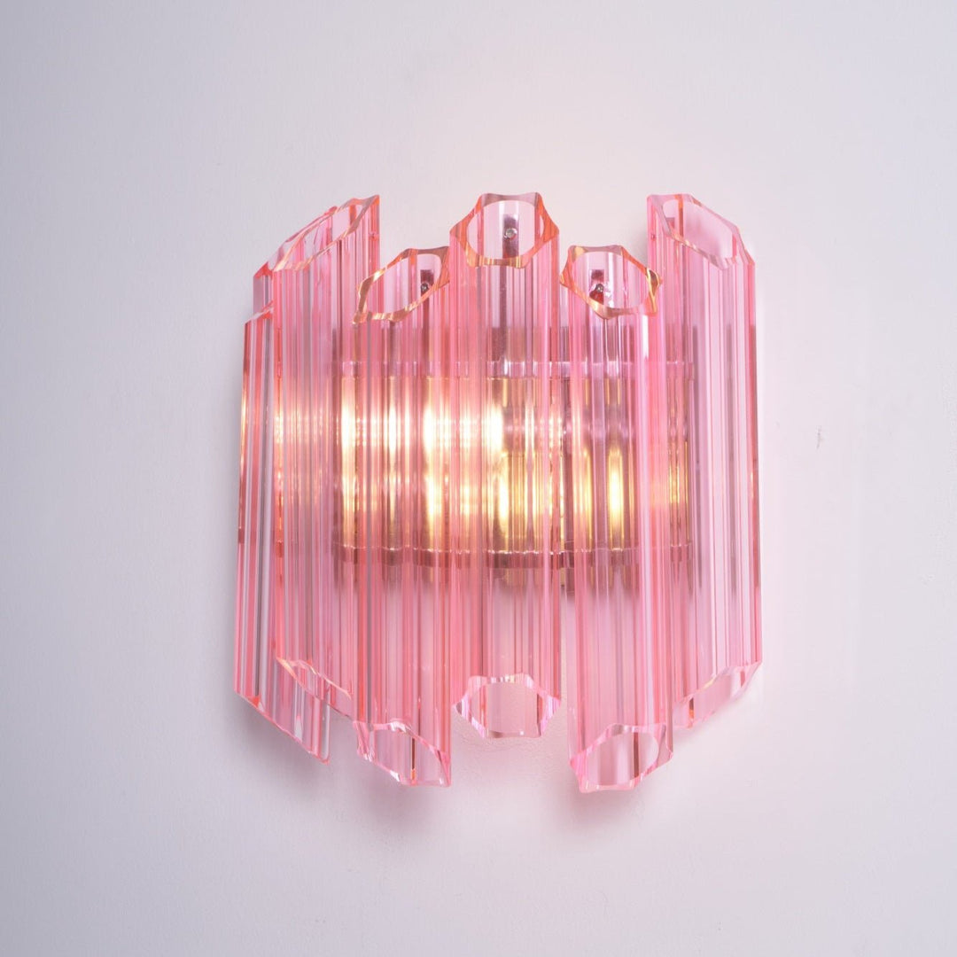 Pink Palermo Glass Wall Lamp