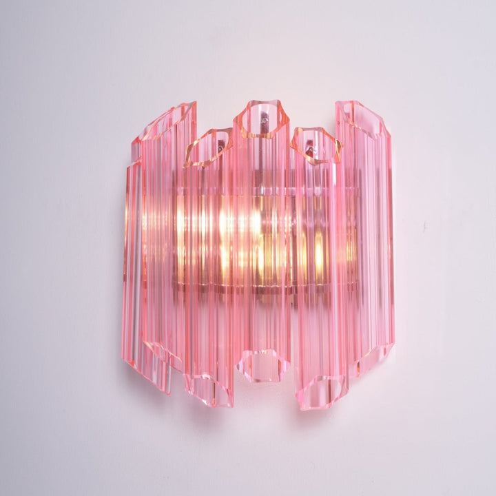 Pink Palermo Glass Wall Lamp